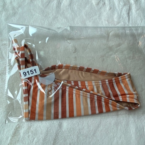 New! Free People x Gnash Swim striped tri bikini bottom 19151 - Picture 11 of 11